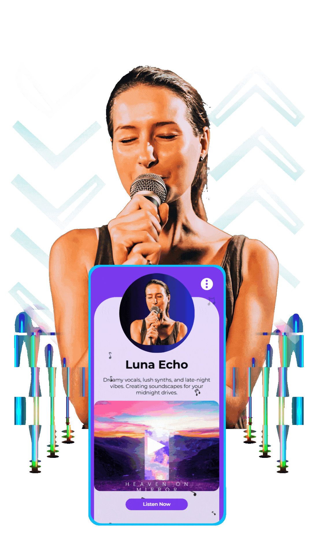 Tunepact mobile app mockup